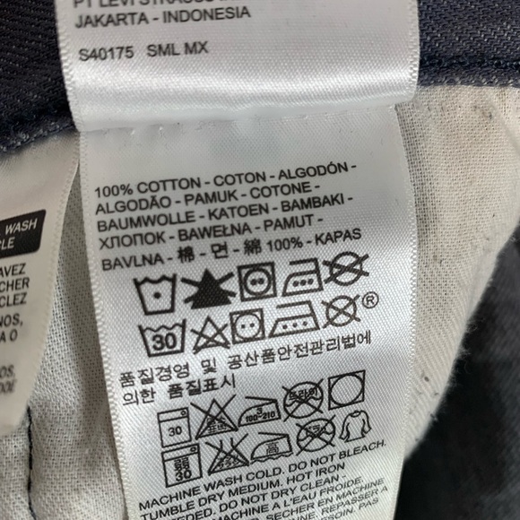 Levi's 501 White Oak Denim Slim Straight Leg Jeans Size 32X32 Slate Gray - Picture 8 of 10